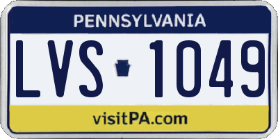 PA license plate LVS1049