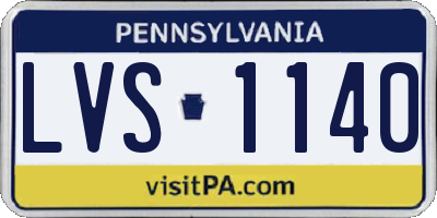 PA license plate LVS1140