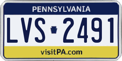 PA license plate LVS2491