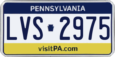 PA license plate LVS2975