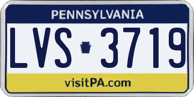 PA license plate LVS3719