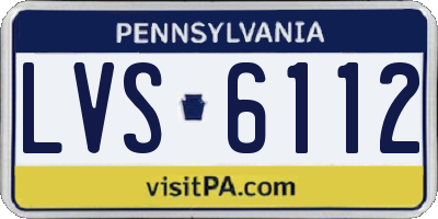 PA license plate LVS6112