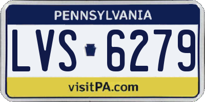 PA license plate LVS6279