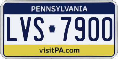 PA license plate LVS7900