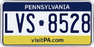 PA license plate LVS8528