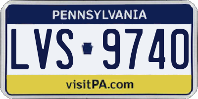 PA license plate LVS9740