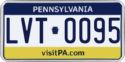 PA license plate LVT0095