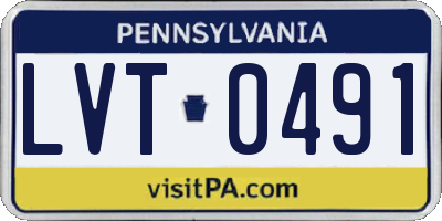 PA license plate LVT0491