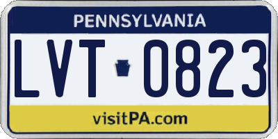 PA license plate LVT0823