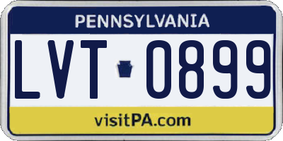 PA license plate LVT0899