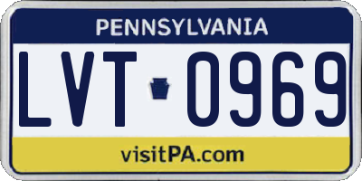 PA license plate LVT0969