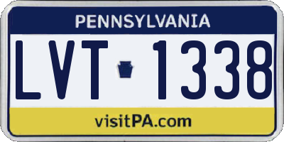 PA license plate LVT1338