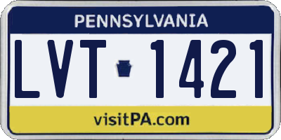 PA license plate LVT1421