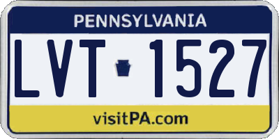 PA license plate LVT1527
