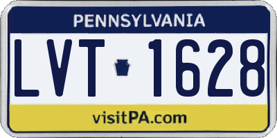 PA license plate LVT1628
