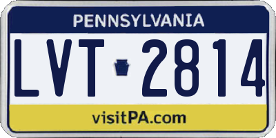 PA license plate LVT2814