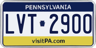 PA license plate LVT2900