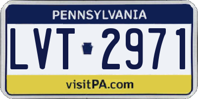 PA license plate LVT2971