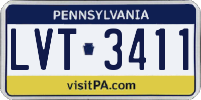 PA license plate LVT3411