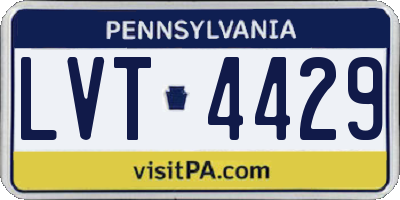 PA license plate LVT4429