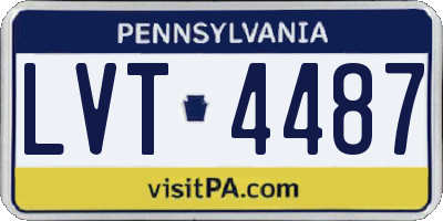 PA license plate LVT4487