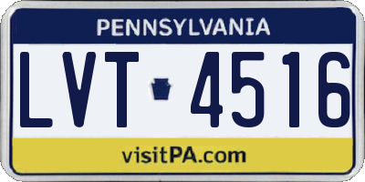 PA license plate LVT4516