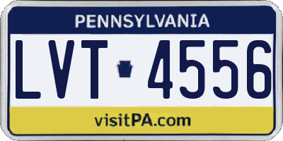 PA license plate LVT4556