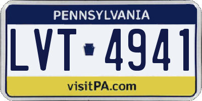 PA license plate LVT4941