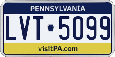 PA license plate LVT5099