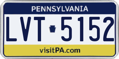 PA license plate LVT5152