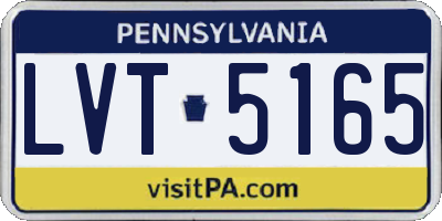 PA license plate LVT5165