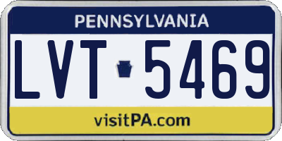 PA license plate LVT5469