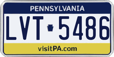 PA license plate LVT5486