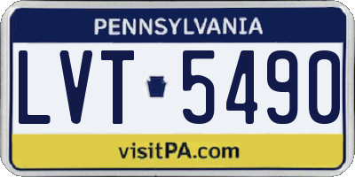 PA license plate LVT5490