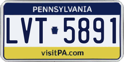 PA license plate LVT5891