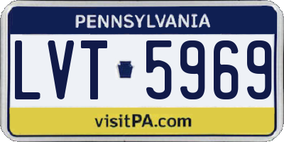 PA license plate LVT5969