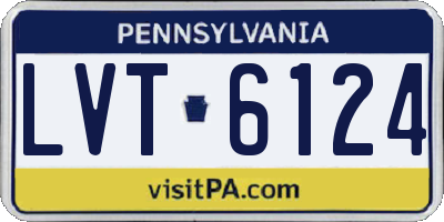 PA license plate LVT6124