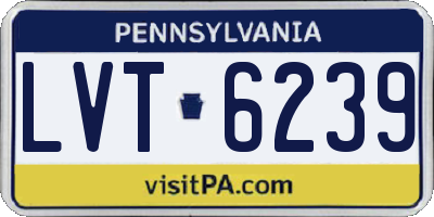 PA license plate LVT6239