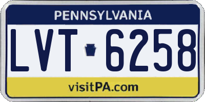 PA license plate LVT6258