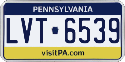 PA license plate LVT6539