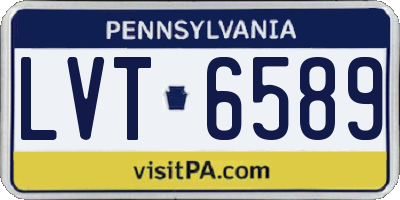 PA license plate LVT6589
