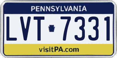 PA license plate LVT7331