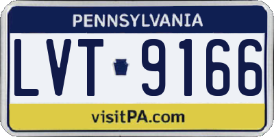 PA license plate LVT9166