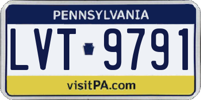 PA license plate LVT9791