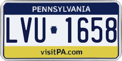 PA license plate LVU1658