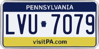 PA license plate LVU7079