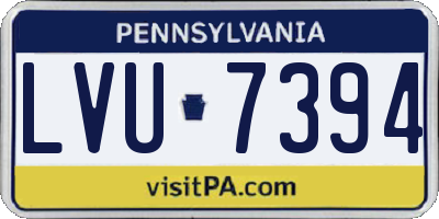 PA license plate LVU7394