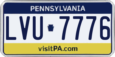 PA license plate LVU7776