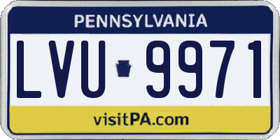PA license plate LVU9971