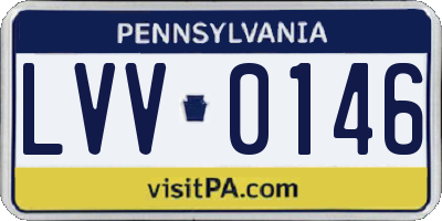 PA license plate LVV0146